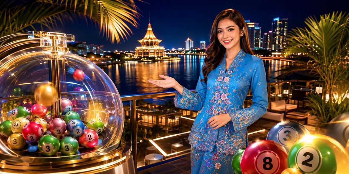 Wanita berbaju kurung dari Kuching menyemak odds perlawanan di platform ss19